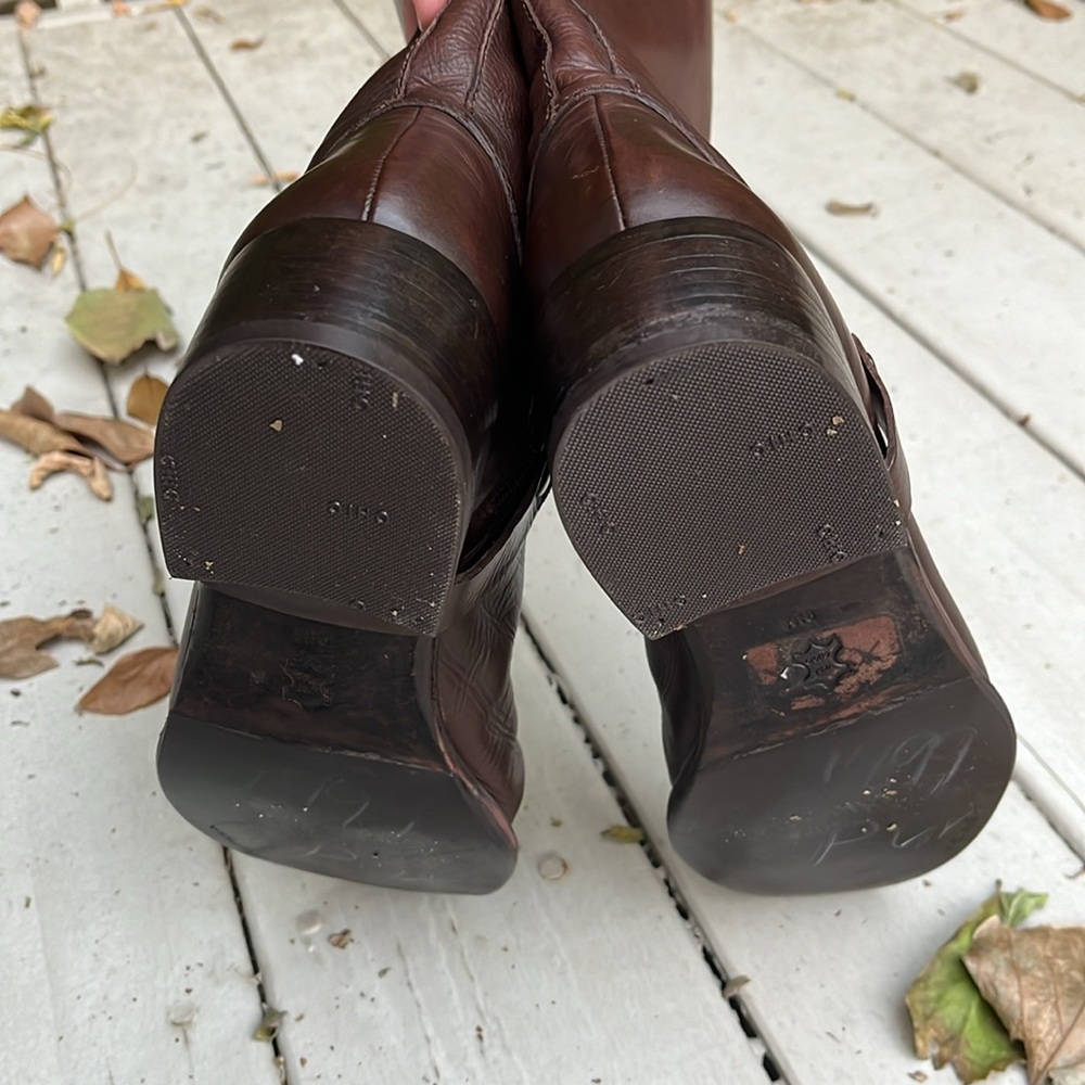 Brown Leather Riding Boots - Picture 5 of 8